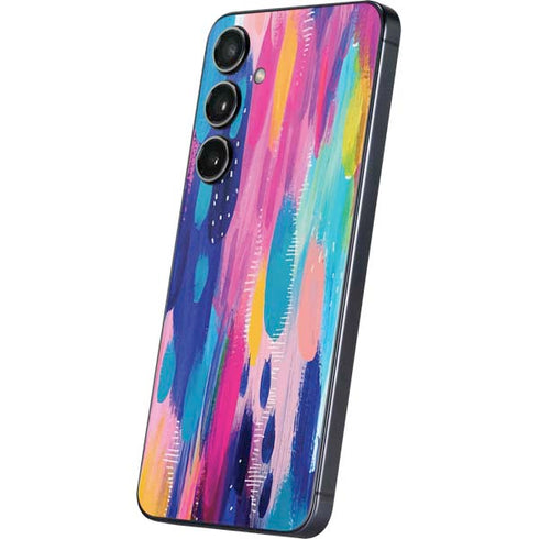 Pink Sparkle Brush Stroke by Etta Vee Galaxy S25 Skin